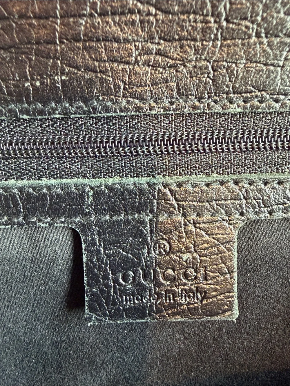 Gucci Black & Grey GG Canvas Tote with Bamboo Accents